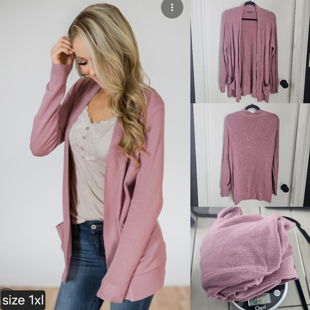 The Pulse Boutique Dusty Rose Mauve Cardigan